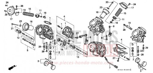 CARBURETOR (COMPONENT PARTS) VFR750FM de 1991